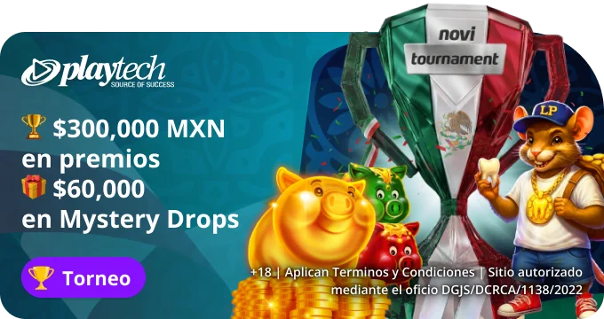 Torneo Novi de Playtech con $300,000 MXN en premios